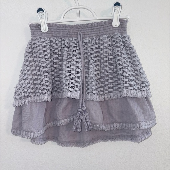 White Cabana Layered Lavender Eyelet Skirt - Picture 7 of 14